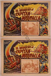 5j023 ADVENTURES OF CAPTAIN MARVEL 3 Mexican LCs R53 Tom Tyler serial, cool superhero border art!