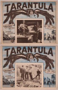 5j107 TARANTULA 8 Mexican LCs R60s Jack Arnold, great art of town running from spider monster!