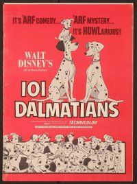 5j718 ONE HUNDRED & ONE DALMATIANS pressbook R72 most classic Walt Disney canine family cartoon!