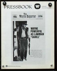 5j249 CAHILL pressbook '73 classic United States Marshall John Wayne!