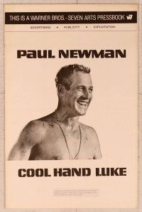 5j288 COOL HAND LUKE pressbook '67 great images of Paul Newman, prison escape classic!