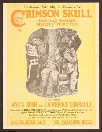 5j300 CRIMSON SKULL pressbook '21 colored cowboys Anita Bush & Lawrence Chenault!