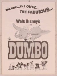 5j351 DUMBO pressbook R72 colorful art from Walt Disney circus elephant classic!