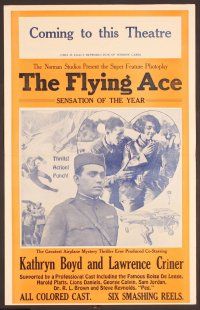5j399 FLYING ACE pressbook '26 all-black aviation, the greatest airplane thriller ever produced!