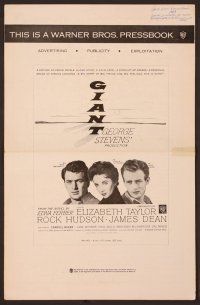 5j439 GIANT pressbook R63 James Dean, Elizabeth Taylor, Rock Hudson, directed by George Stevens!