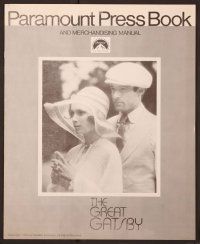 5j457 GREAT GATSBY pressbook '74 Robert Redford, Mia Farrow, from F. Scott Fitzgerald novel!