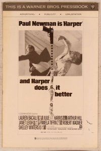 5j481 HARPER pressbook '66 Paul Newman does it better, Pamela Tiffin, Lauren Bacall!
