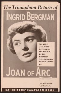 5j549 JOAN OF ARC pressbook R57 great super close-ups of Ingrid Bergman!
