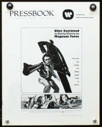 5j621 MAGNUM FORCE int'l pressbook '73 Clint Eastwood is Dirty Harry pointing his huge gun!