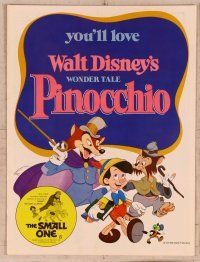 5j744 PINOCCHIO pressbook R78 Disney classic cartoon about a wooden boy who wants to be real!