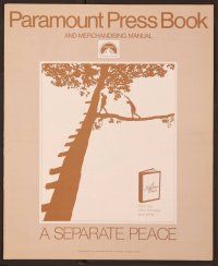 5j821 SEPARATE PEACE pressbook '72 John Knowles classic, cool image of children in tree!