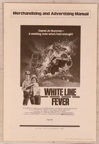 5j973 WHITE LINE FEVER pressbook '75 Jan-Michael Vincent, cool truck crash artwork!