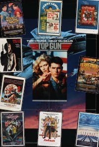 5k001 LOT OF 104 FOLDED ONE-SHEETS lot '54 - '98 Top Gun, Bronco Billy, Bad News Bears + more!