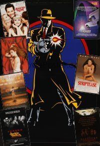 5k021 LOT OF 25 UNFOLDED DOUBLE-SIDED ONE-SHEETS lot '90 - '00 Dick Tracy teaser, Striptease +more!