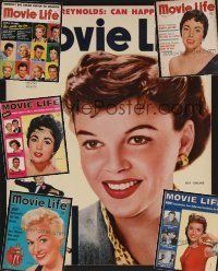 5k029 LOT OF 6 MOVIE LIFE MAGAZINES lot '54 - '55 Liz Taylor, Debbie, Judy Garland, Marilyn Monroe