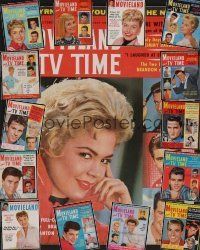 5k030 LOT OF 15 MOVIELAND MAGAZINES lot '58 - '59 Debbie, Doris Day, Elvis, Ricky Nelson + more!