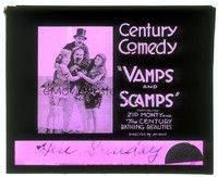 5k164 VAMPS & SCAMPS glass slide '21 Zip Monty and the sexy Century Bathing Beauties!