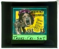 5k166 WAIKIKI WEDDING glass slide '37 big mouth Martha Raye, Bing Crosby & Bob Burns in Hawaii!