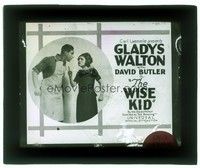 5k167 WISE KID glass slide '22 Tod Browning, great image of Gladys Walton scolding David Butler!