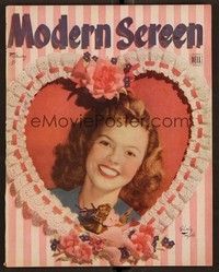 5k088 MODERN SCREEN magazine February 1946 Shirley Temple from Kiss and Tell by Lazlo Willinger!