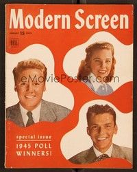 5k087 MODERN SCREEN magazine January 1946 Frank Sinatra, Van Johnson & June Allyson!