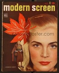 5k096 MODERN SCREEN magazine October 1947 portraits of pretty Lizabeth Scott by Nickolas Muray!