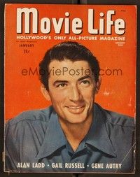 5k099 MOVIE LIFE magazine January 1947 Gregory Peck from The Yearling by Clarence Sinclair Bull!