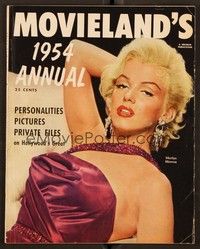 5k131 MOVIELAND magazine 1954 Annual, best c/u of sexiest Marilyn Monroe, a Hollywood phenomenon!