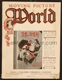 5k040 MOVING PICTURE WORLD exhibitor magazine October 15, 1921 The Sheik on the cover + many more!