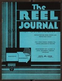 5k060 REEL JOURNAL exhibitor magazine October 20, 1931 In Line of Duty with Sue Carroll & Beery!