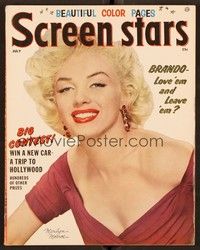 5k126 SCREEN STARS magazine July 1956 the sexy blonde bombshell Marilyn Monroe from Bus Stop!