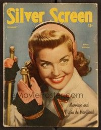 5k112 SILVER SCREEN magazine February 1948 Esther Williams from On An Island With You!