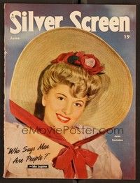 5k116 SILVER SCREEN magazine June 1948 portrait of pretty Joan Fontaine from The Emperor Waltz!