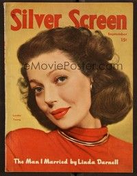 5k119 SILVER SCREEN magazine September 1948 c/u of Loretta Young from Rachel and the Stranger!