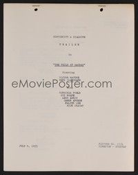 5k235 VEILS OF BAGDAD continuity & dialogue script + trailer script April 13, 1953