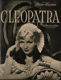 5k174 CLEOPATRA German program '34 different images of sexy Claudette Colbert, Cecil B. DeMille