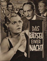5k185 NIGHT CLUB LADY German program '34 many images of detective Adolphe Menjou & Mayo Methot!