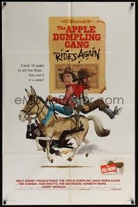 5m053 APPLE DUMPLING GANG RIDES AGAIN 1sh '79 wacky art of Don Knotts & Tim Conway on donkey!