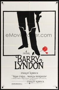 5m075 BARRY LYNDON 1sh '75 Stanley Kubrick, Ryan O'Neal, historical romantic war melodrama!