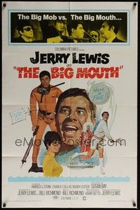 5m096 BIG MOUTH 1sh '67 Jerry Lewis is the Chicken of the Sea, D.K. spy spoof artwork!