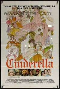 5m193 CINDERELLA 1sh '77 sexiest fairy tale artwork, what the prince slipped her wasn't a slipper!