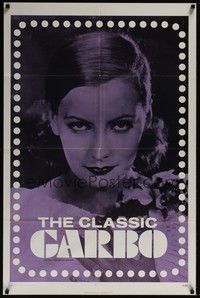 5m200 CLASSIC GARBO 1sh '71 great super close portrait of sexy Greta Garbo!