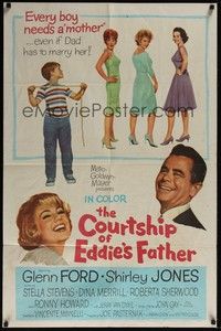5m224 COURTSHIP OF EDDIE'S FATHER 1sh '63 Ron Howard helps Glenn Ford choose his new mother!
