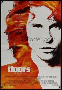 5m264 DOORS DS 1sh '90 cool image of Val Kilmer as Jim Morrison, directed by Oliver Stone!