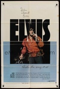 5m287 ELVIS: THAT'S THE WAY IT IS 1sh '70 great image of Presley singing on stage!