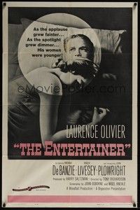 5m292 ENTERTAINER 1sh '60 as Laurence Olivier's spotlight grew dimmer, his women were younger!