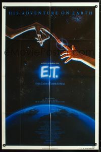 5m270 E.T. THE EXTRA TERRESTRIAL 1sh '82 Steven Spielberg classic, John Alvin art!