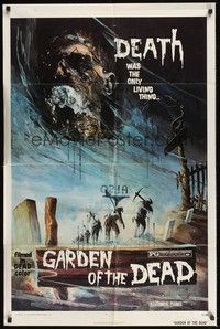 5m337 GARDEN OF THE DEAD 1sh '72 Duncan McLeod, Lee Frost, creepy zombie artwork!