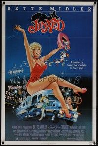 5m452 JINXED 1sh '82 directed by Don Siegel, sexy Bette Midler gambling artwork!