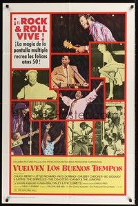 5m494 LET THE GOOD TIMES ROLL Spanish/U.S. 1sh '73 Chuck Berry, Bill Haley, The Shirelles & '50s rockers!